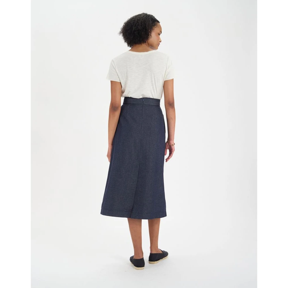 Ines De La Fressange Paris Maud geplooide rok van katoen Blue Dames