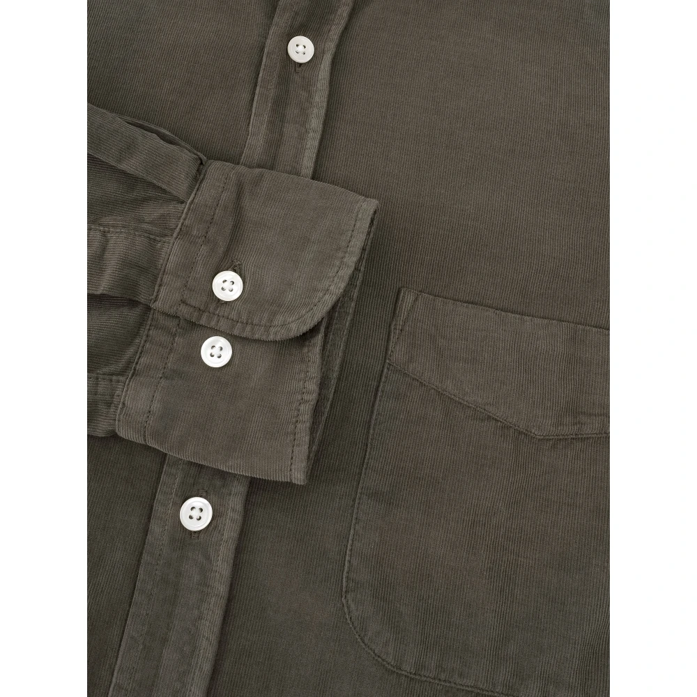 Hartford Corduroy Overhemd Klassieke Stijl Green Heren