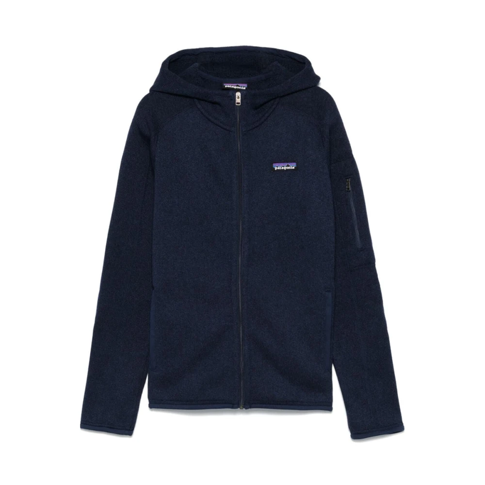 Patagonia Geribbelde Textuur Hoody met Ritssluiting Blue Dames