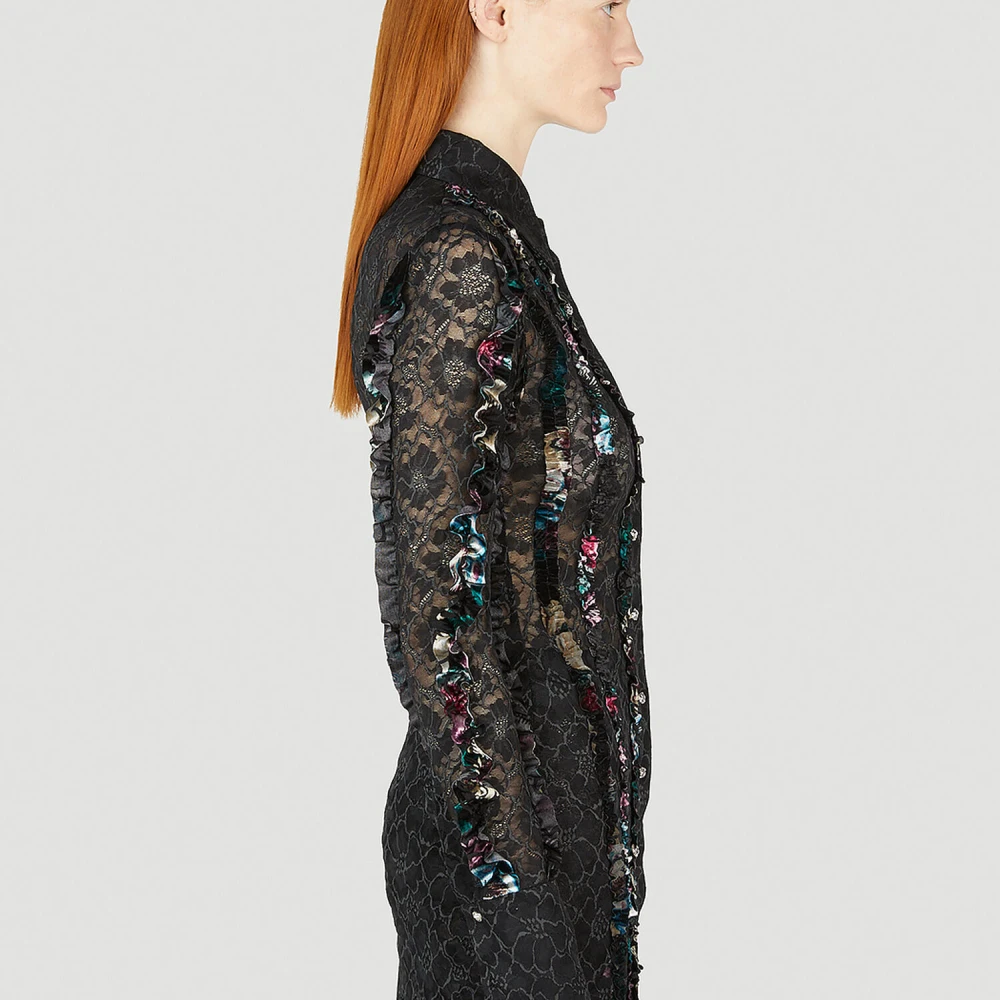 Rave Review Yrsa Kant Shirt Black Dames