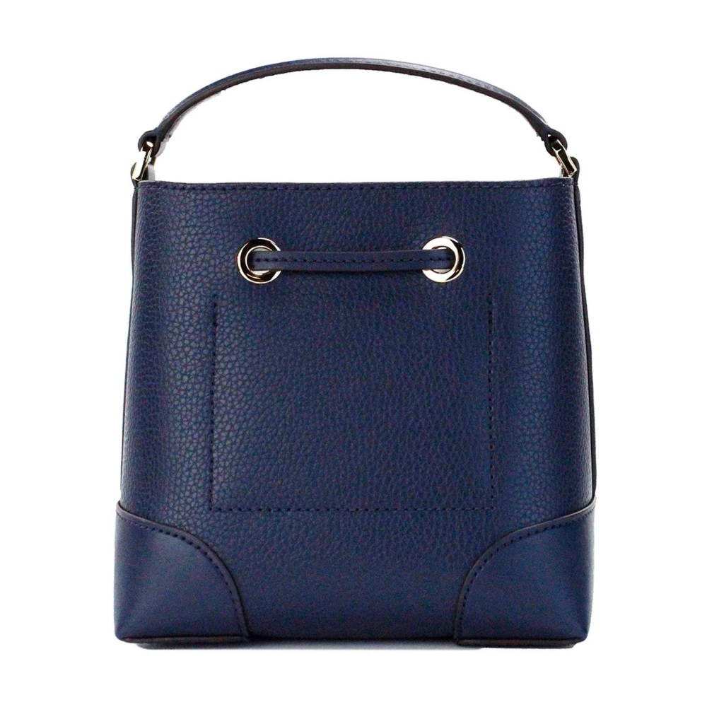 Michael Kors Navy Pebbled Leather Bucket Crossbody Tas Blue Dames