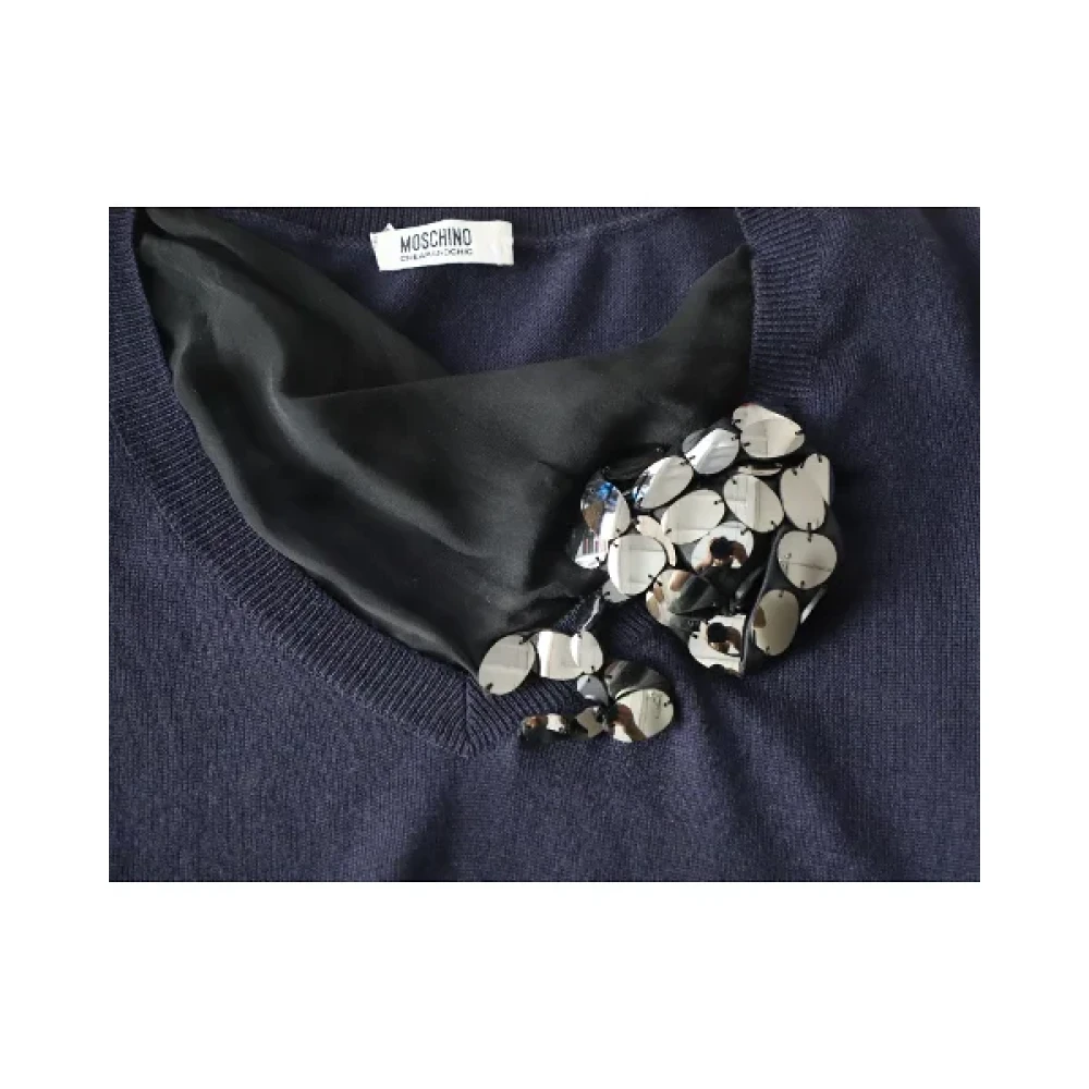 Moschino Pre-Owned Pre-owned Wool tops Blue Dames