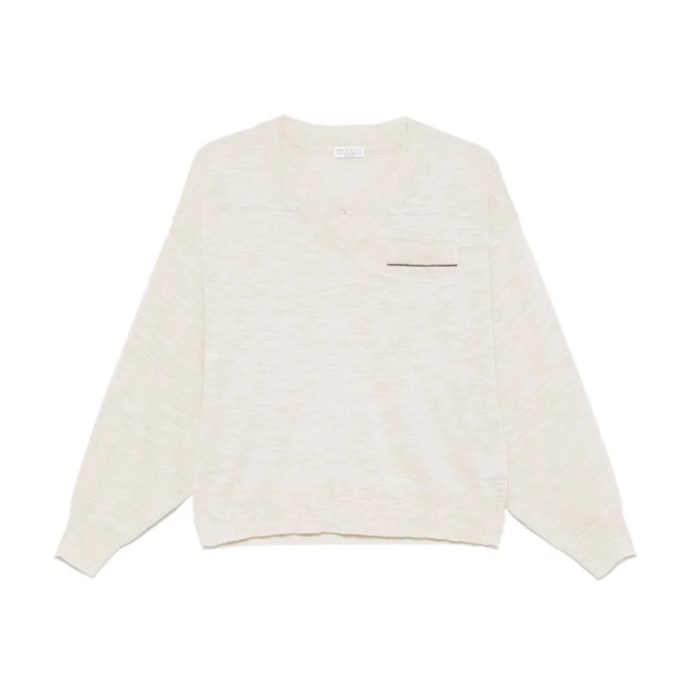 Knitwear > V-neck Knitwear - - Brunello Cucinelli - Modalova