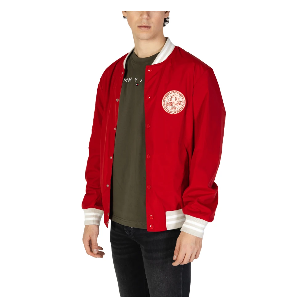 Replay Varsity Bomberjack Red Heren