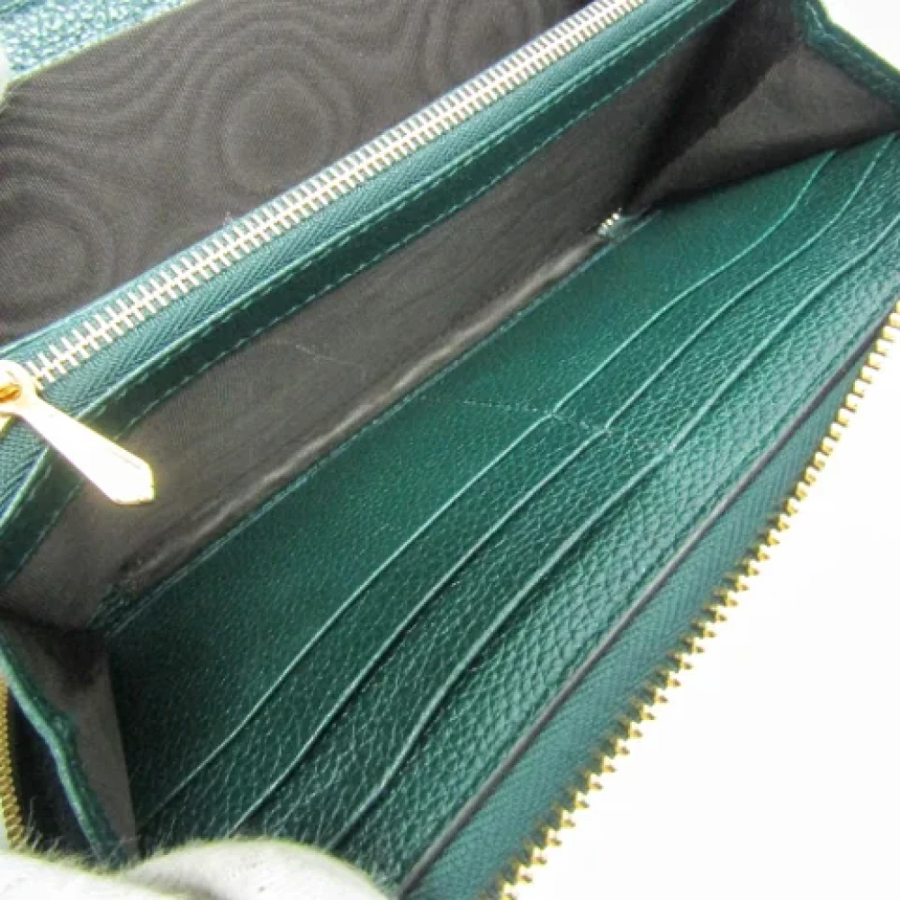 Gucci Vintage Pre-owned Leather wallets Green Dames