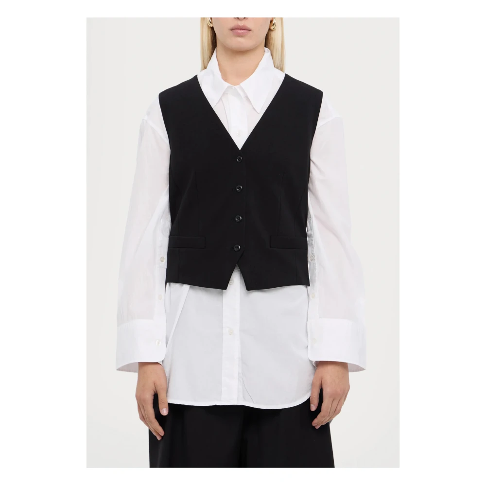 Max Mara Weekend Zwarte Weekendjassen Aria Gilet Black Dames