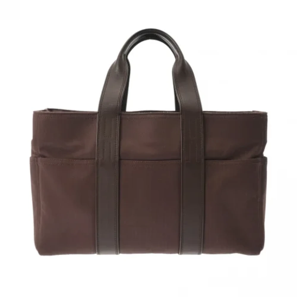 Hermès Vintage Pre-owned Fabric handbags Brown Dames