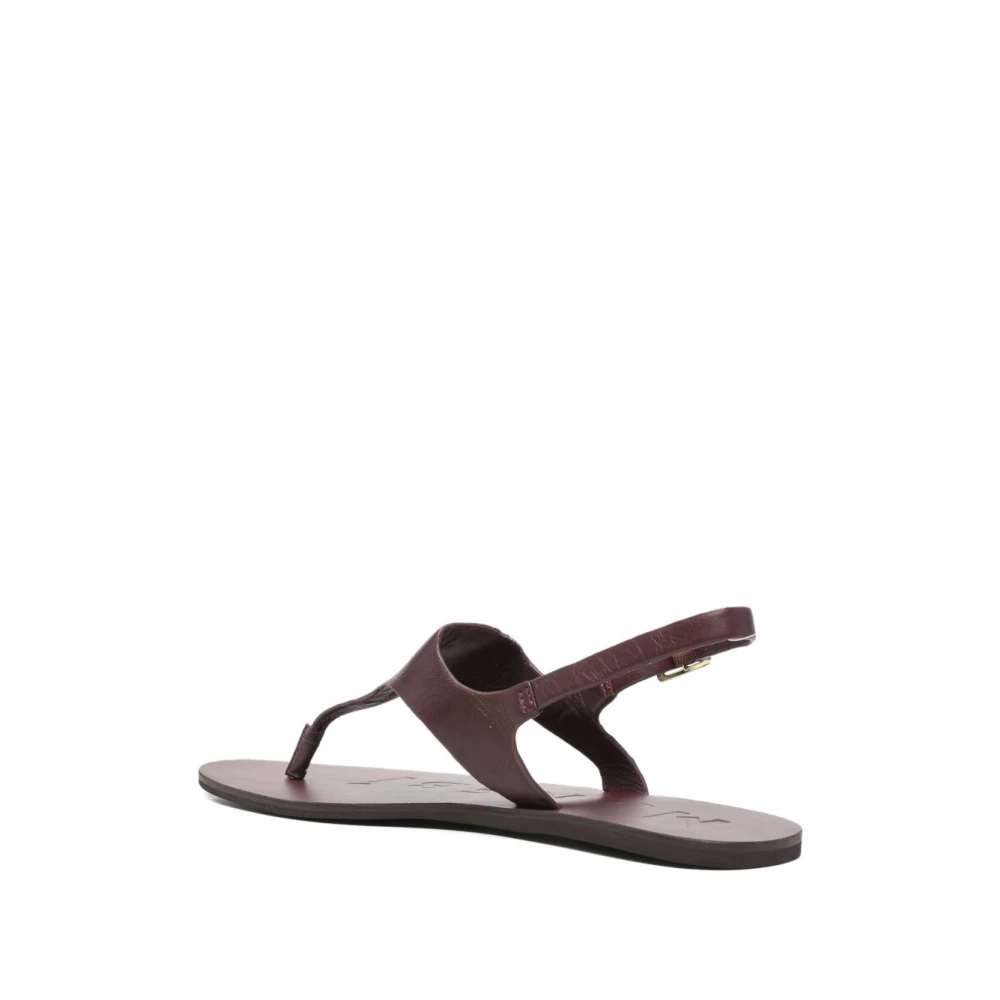 Manebí Leren Slingback Platte Sandalen
