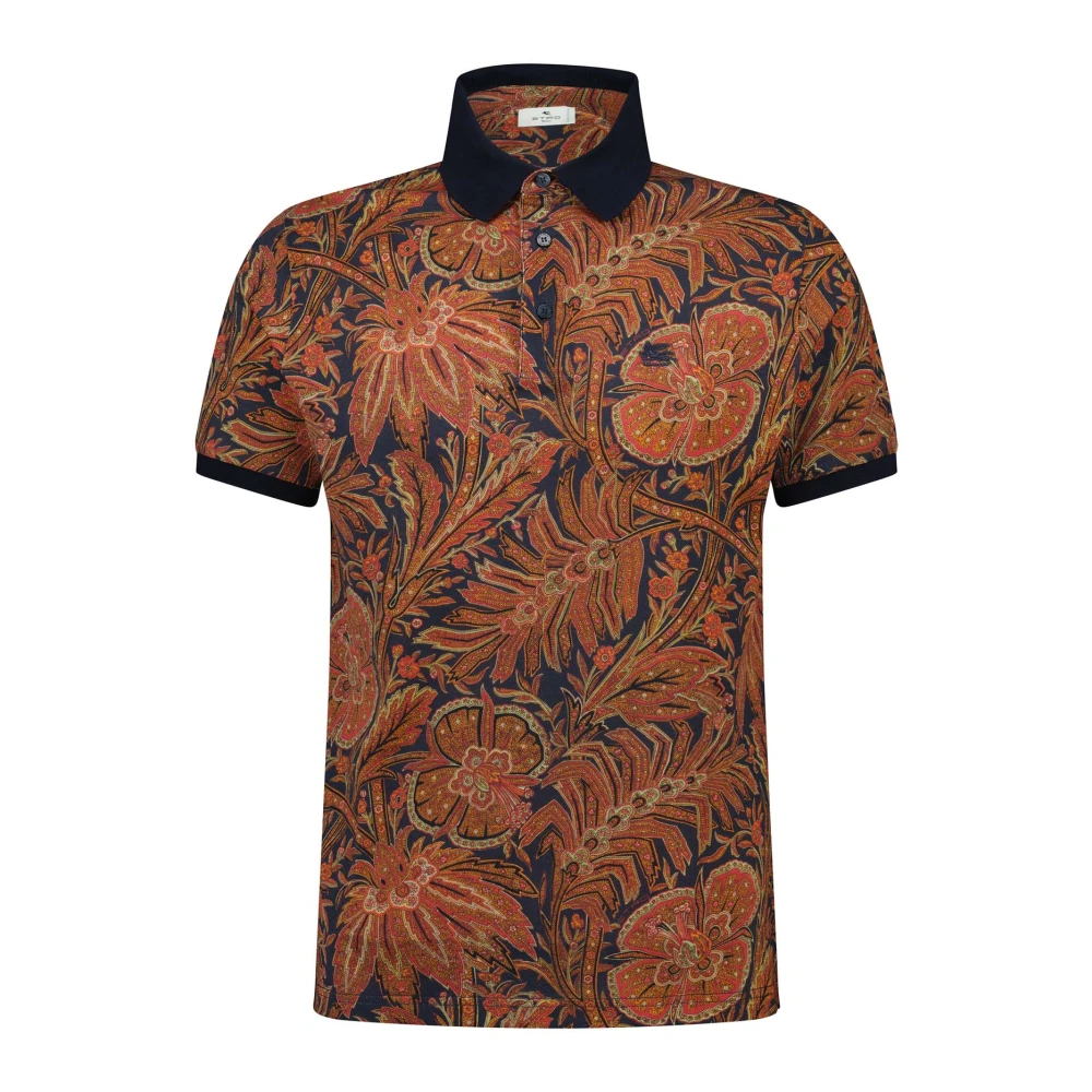 ETRO Polo Shirt met Natuurlijke Print Multicolor Heren