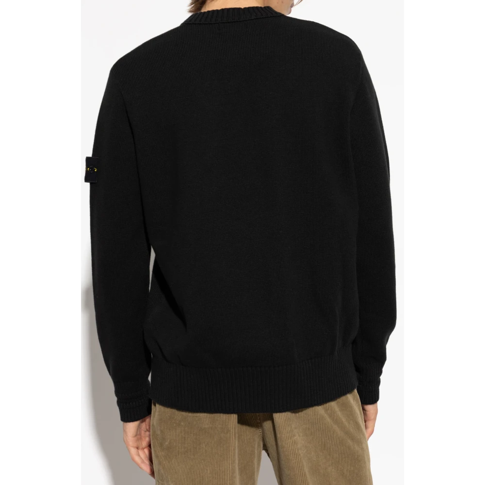 Stone Island Trui met logo Black Heren