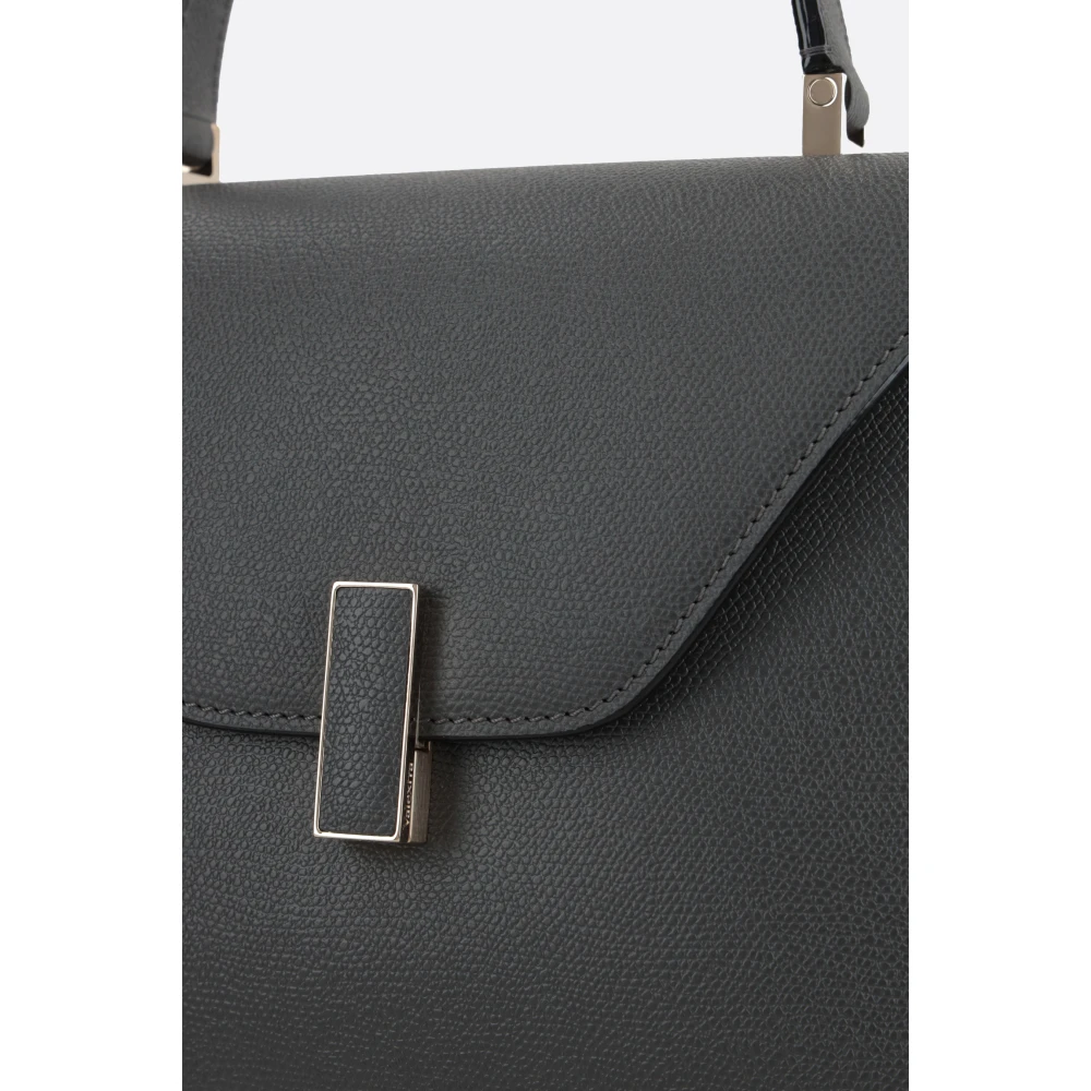 Valextra Donkergrijze Gehamerde Leren Handtas Gray Dames