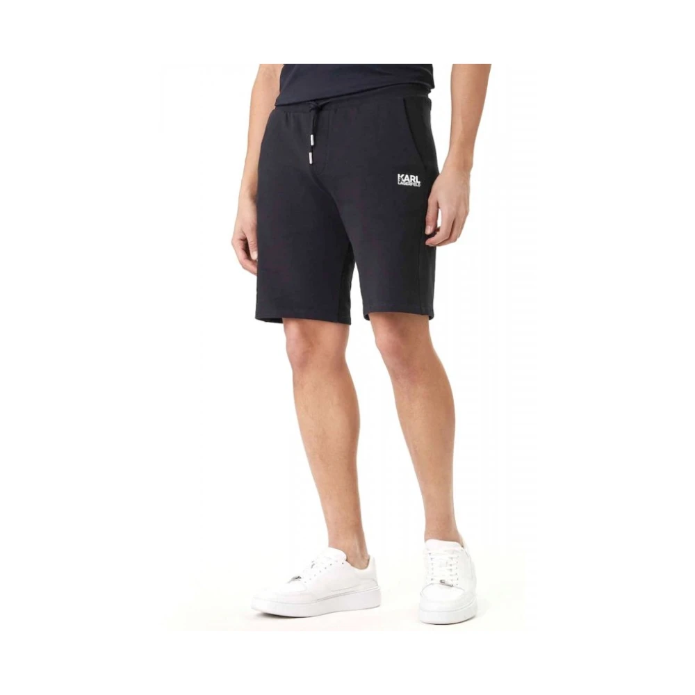 Karl Lagerfeld Blue Sweat Shorts - Male - Casual Shorts - M - Shorts