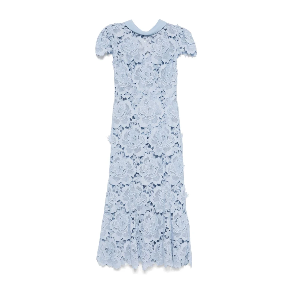 Self Portrait Blauwe jurk met uniek design Blue Dames