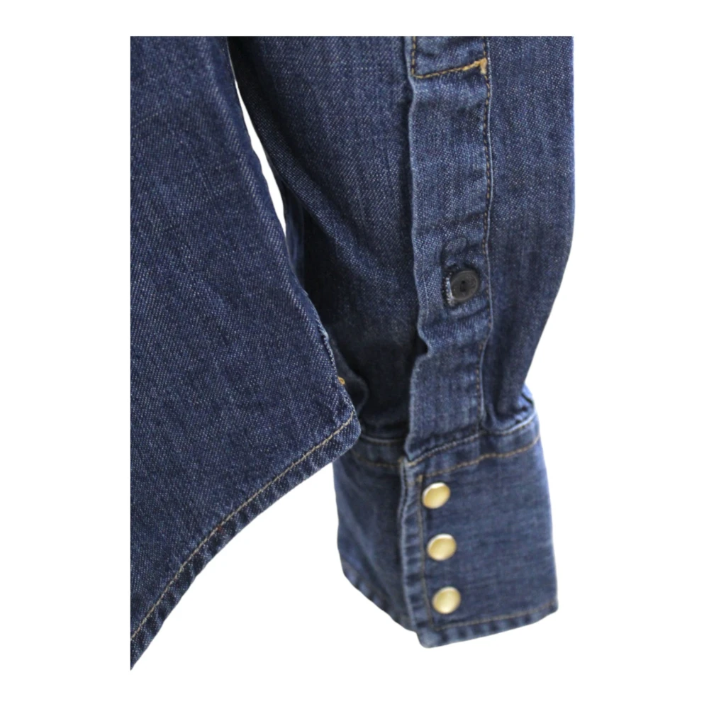 Replay Lange Mouw Shirt Blue Heren