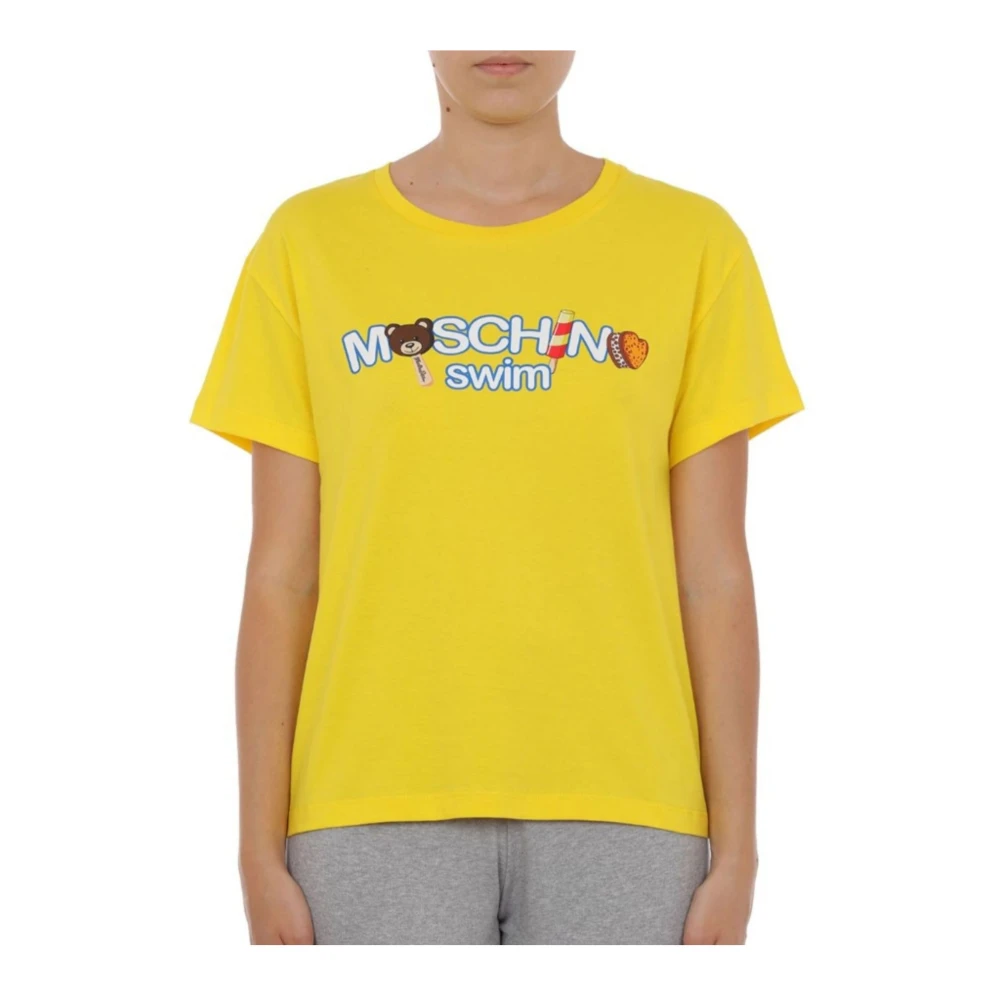 Moschino Women's Yellow Underbear Toy T-Shirt - T-Shirts - M - Tops