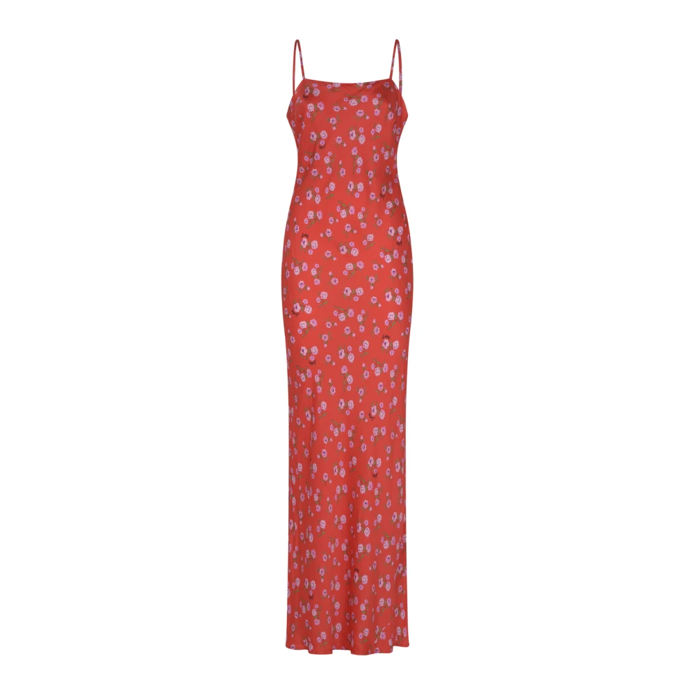 Rotate Birger Christensen Maxi-jurk met print Orange Dames