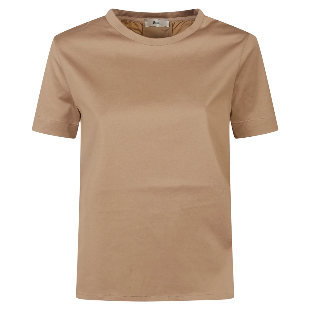 Herno Vrouw Bruin T-Shirts En Polo's Camel