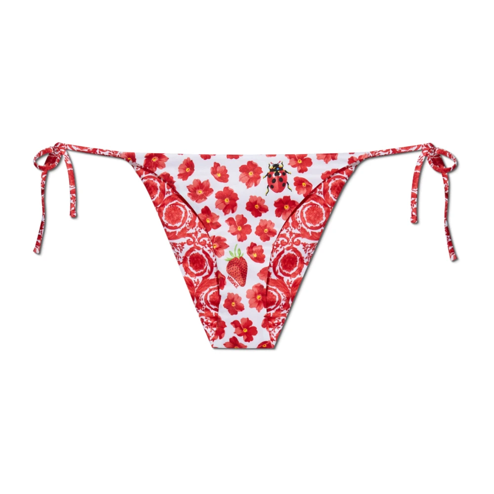 Versace Omkeerbare zwemkleding onderkant Red Dames
