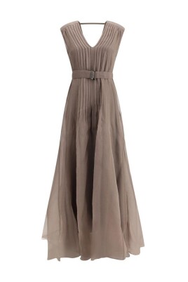 elegant-silk-long-dress-with-pleated-skirt