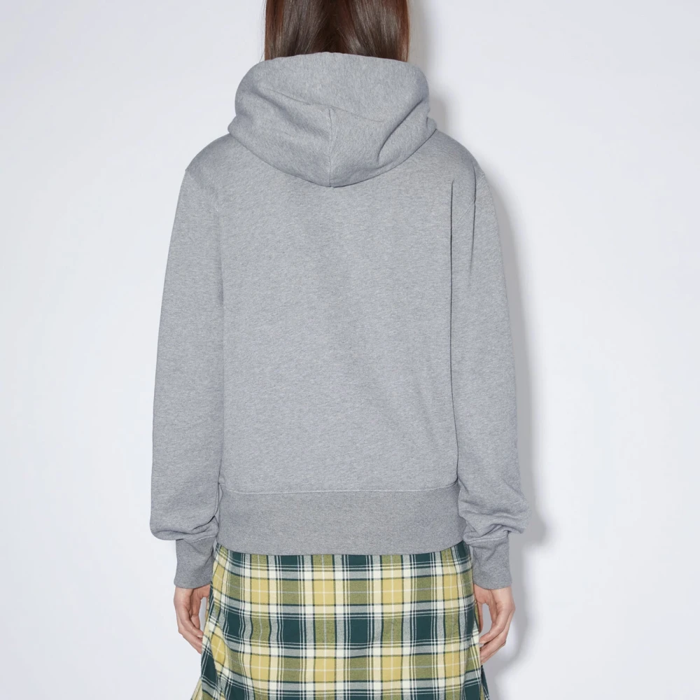 Acne Studios Grijze Hoodie met Logopatch Gray Dames
