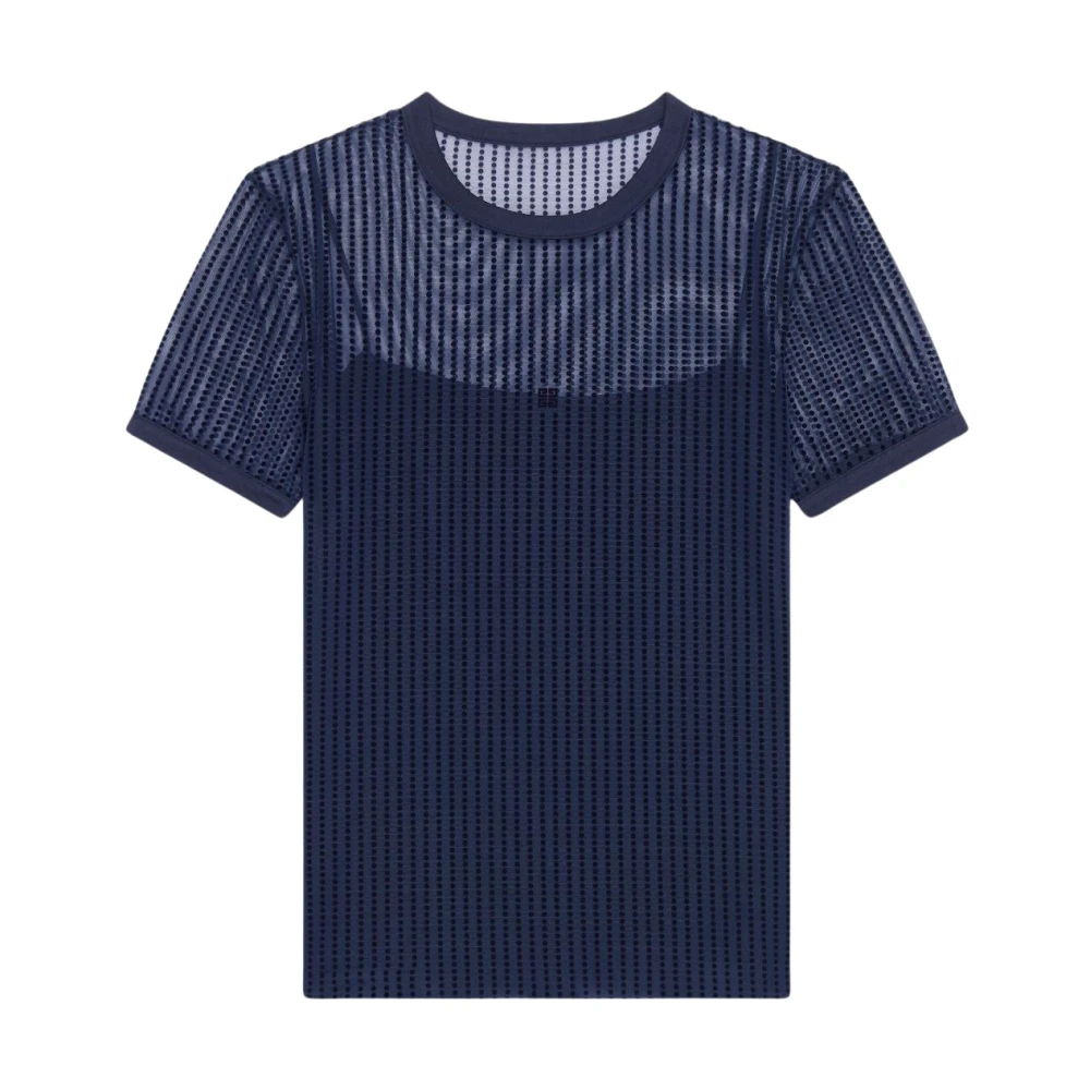 Givenchy Polka Dot Tulle Tee Blue Dames