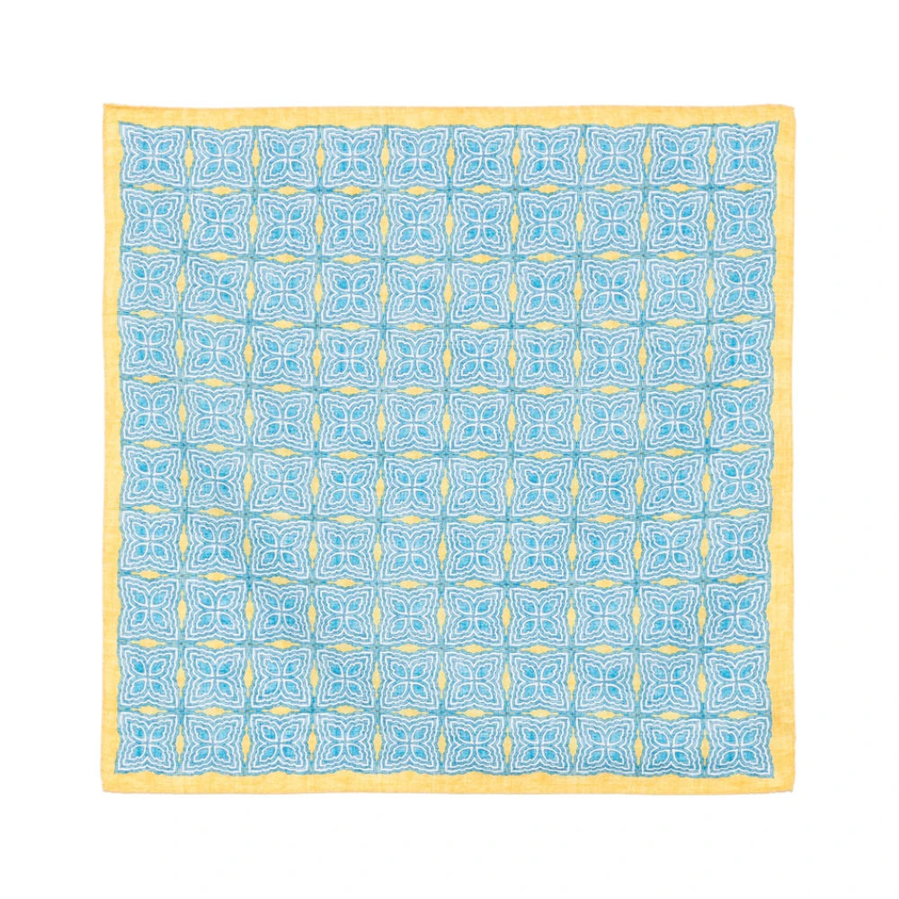 Lady Anne Grafisch Print Sjaal in Cerulean Blauw Blue Dames