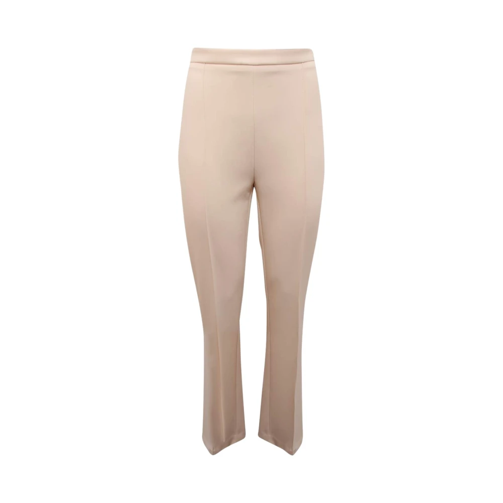 Elisabetta Franchi Women's Beige Pa-084-51E2 Straight Trousers