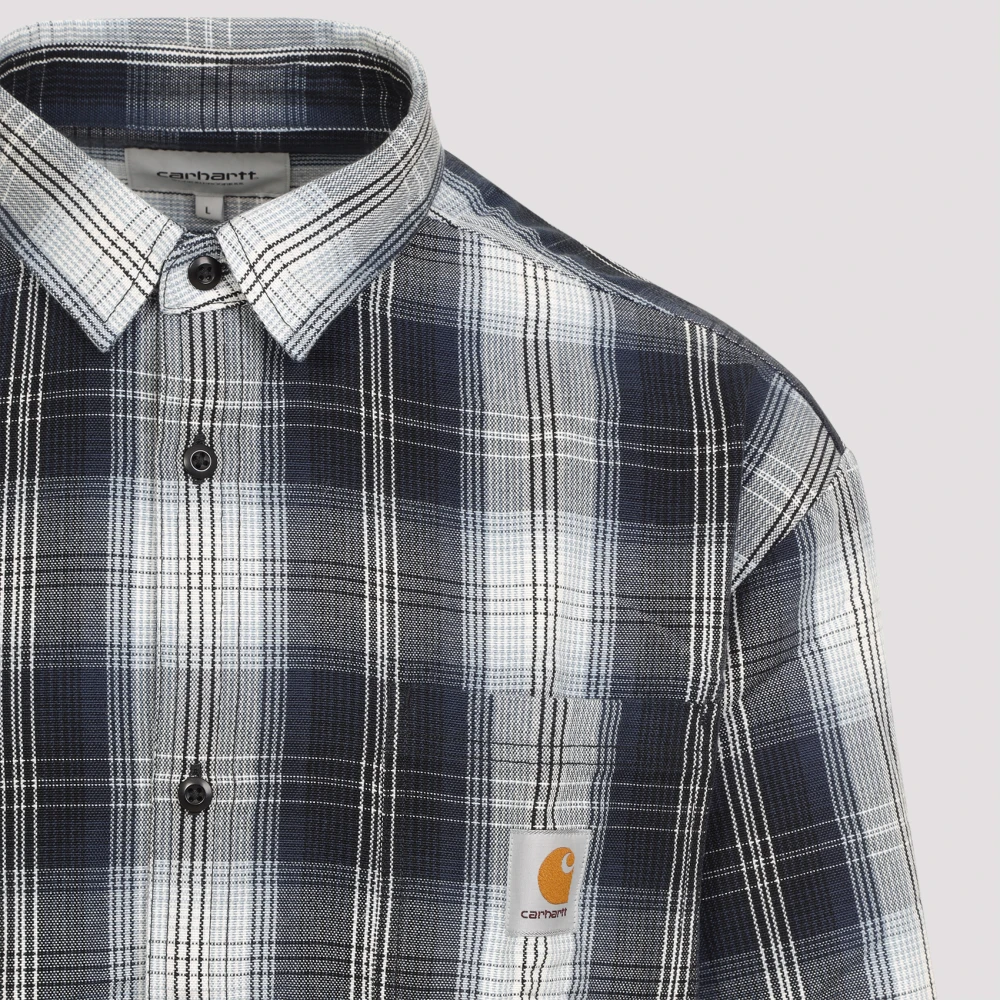 Carhartt WIP Geruite Blanton Shirt Gray Heren