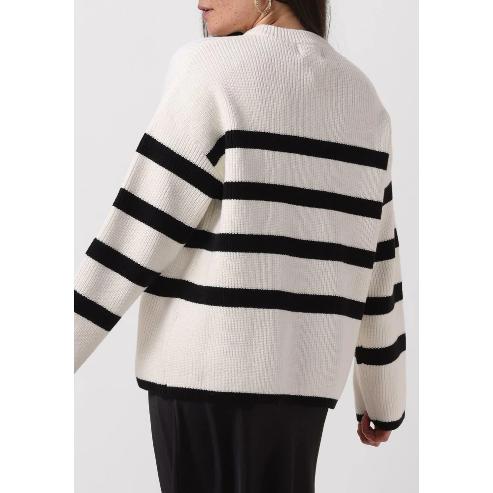 Notre-v Zwarte Trui Nv-Dune Stijl White Dames