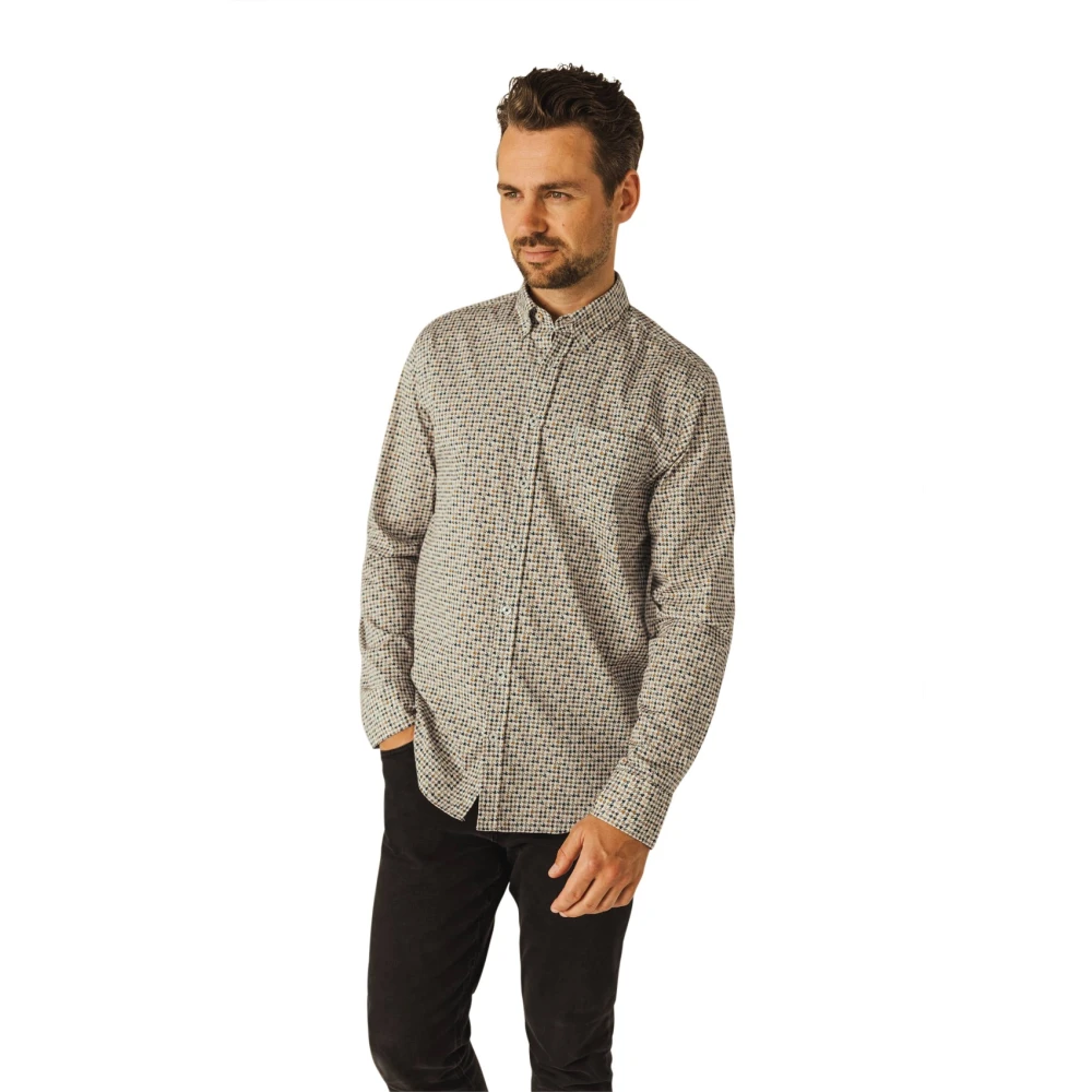 State of Art Casual Beige Overhemd Multicolor Heren