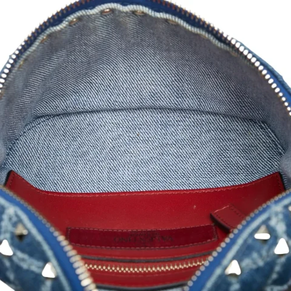 Valentino Vintage Pre-owned Denim crossbody-bags Blue Dames
