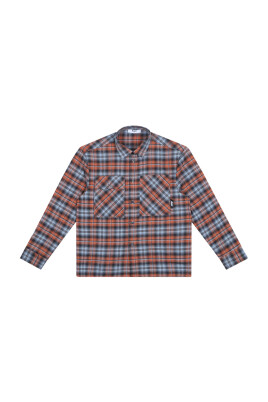 chemise-en-coton-a-carreaux-multicolore