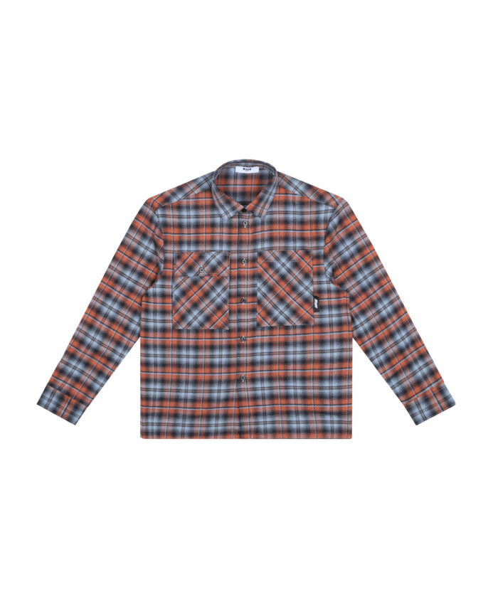 check-print-cotton-shirt-multicolour