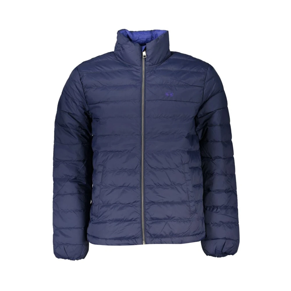 La Martina Men's Blue Winter Jackets, 2XL, Elegant Jacket With Embroidery