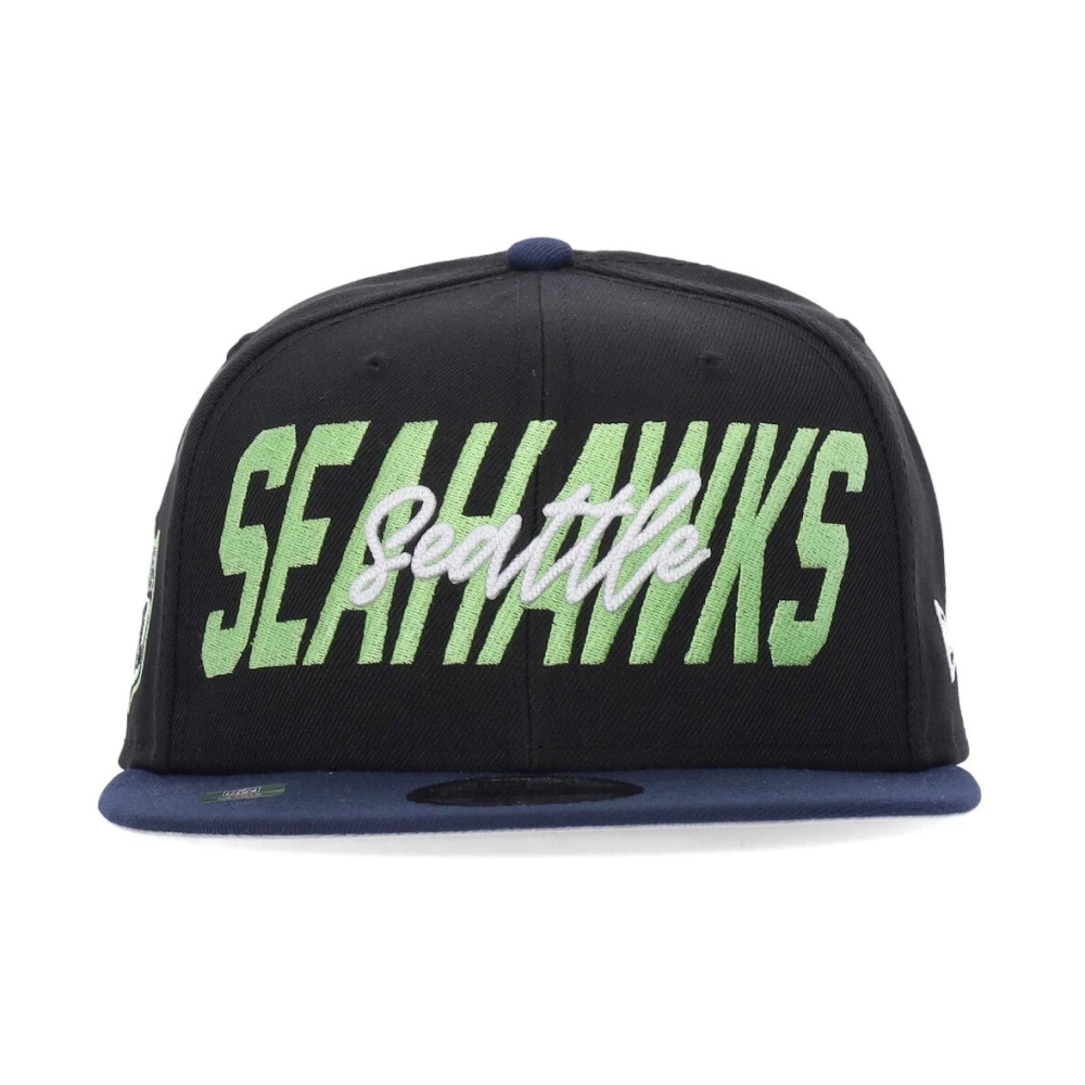 new era Seattle Seahawks Platte Klep Pet Black Heren