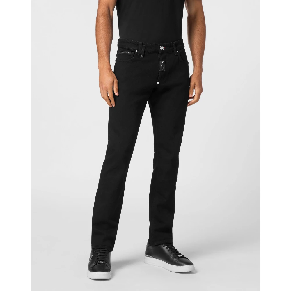Philipp Plein Originele Denim Five-Pocket Broek Black Heren