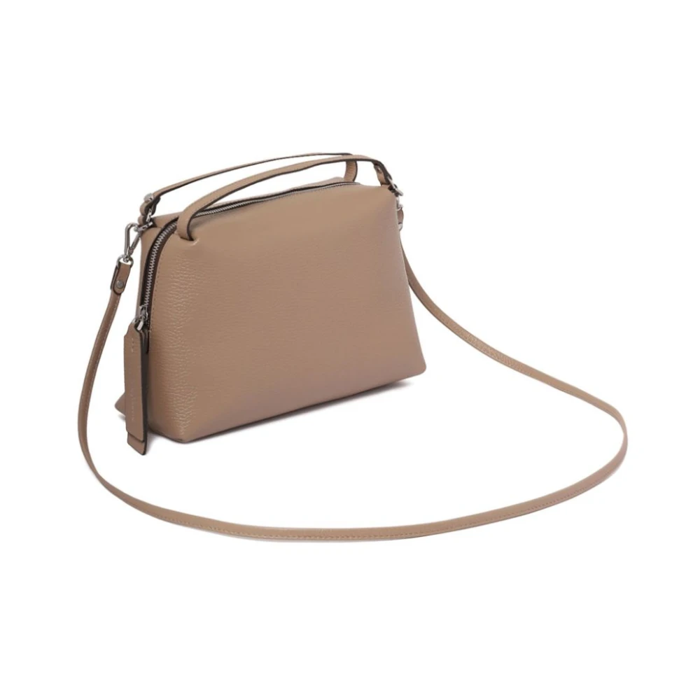 Gianni Chiarini Amandel Beige Leren Handtas Toprits Beige Dames