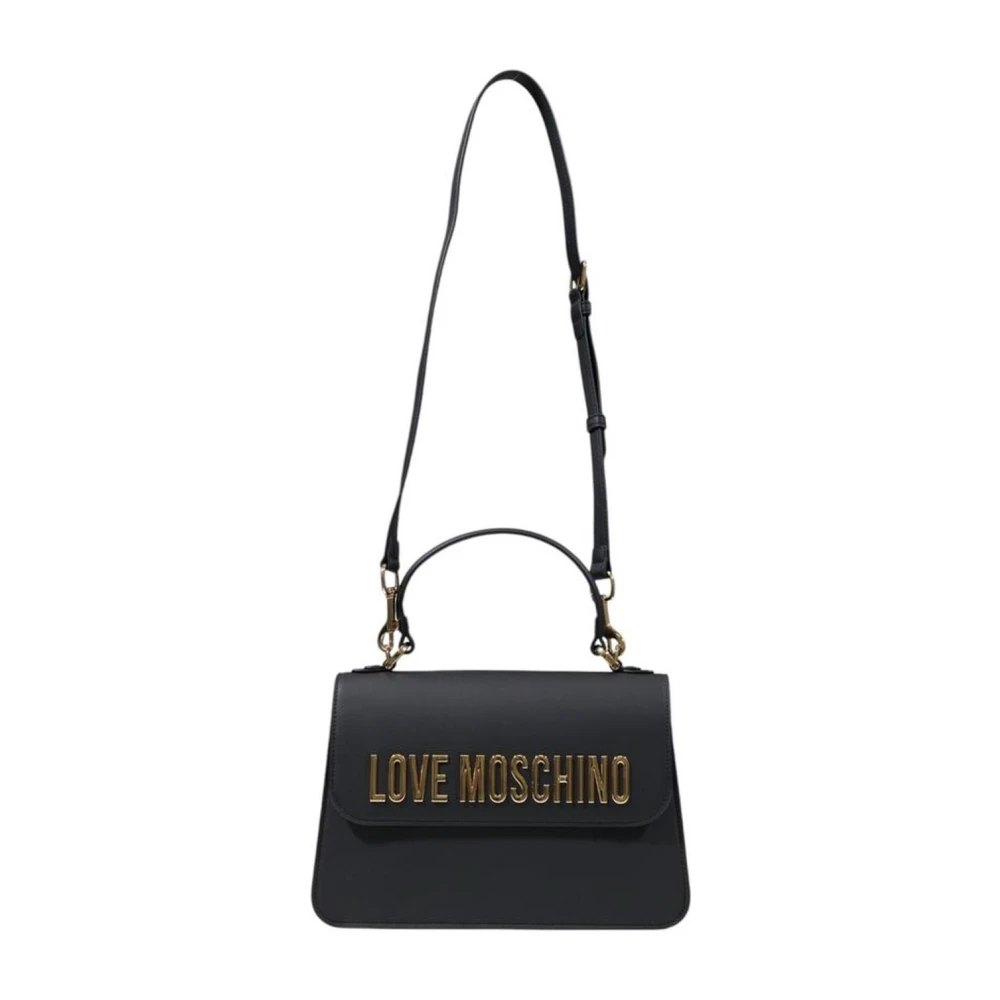 Love Moschino Polyurethaan Handtas Dames Middelgrote Tassen Collectie Black Dames