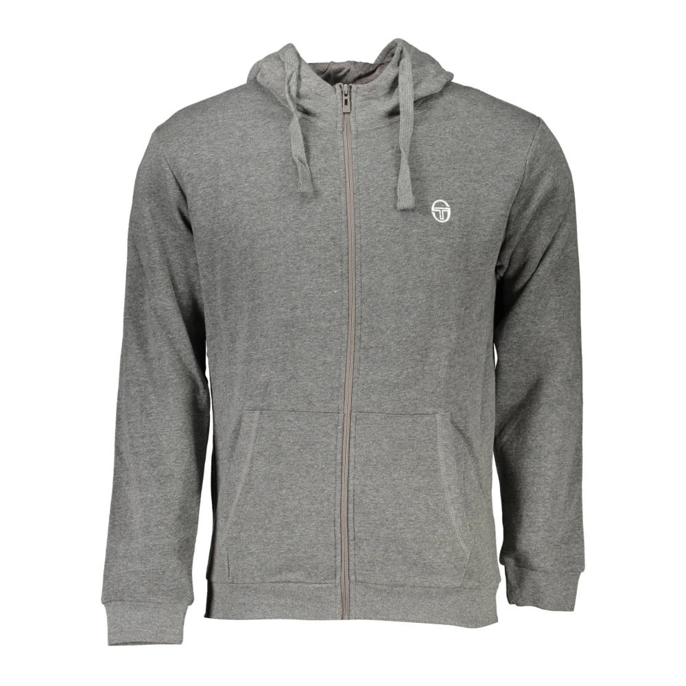 Sergio Tacchini Hombre Gris Sudadera De Con Cremallera