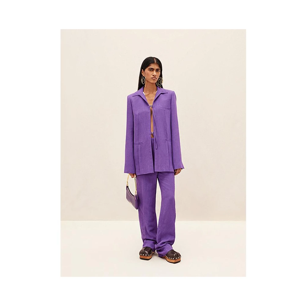 Jacquemus Lange Vest met Bandjes Purple Dames