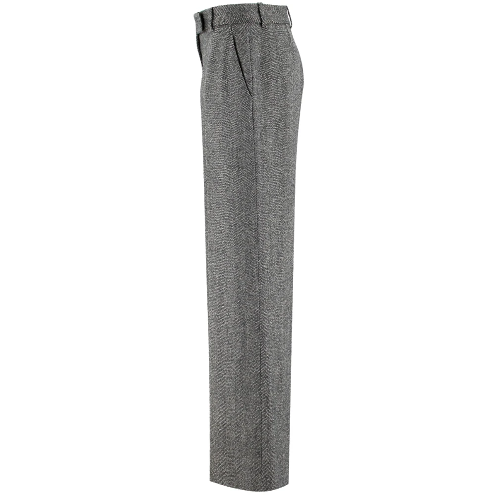 Ermanno Scervino Getailleerde broek met herringbone patroon Gray Dames