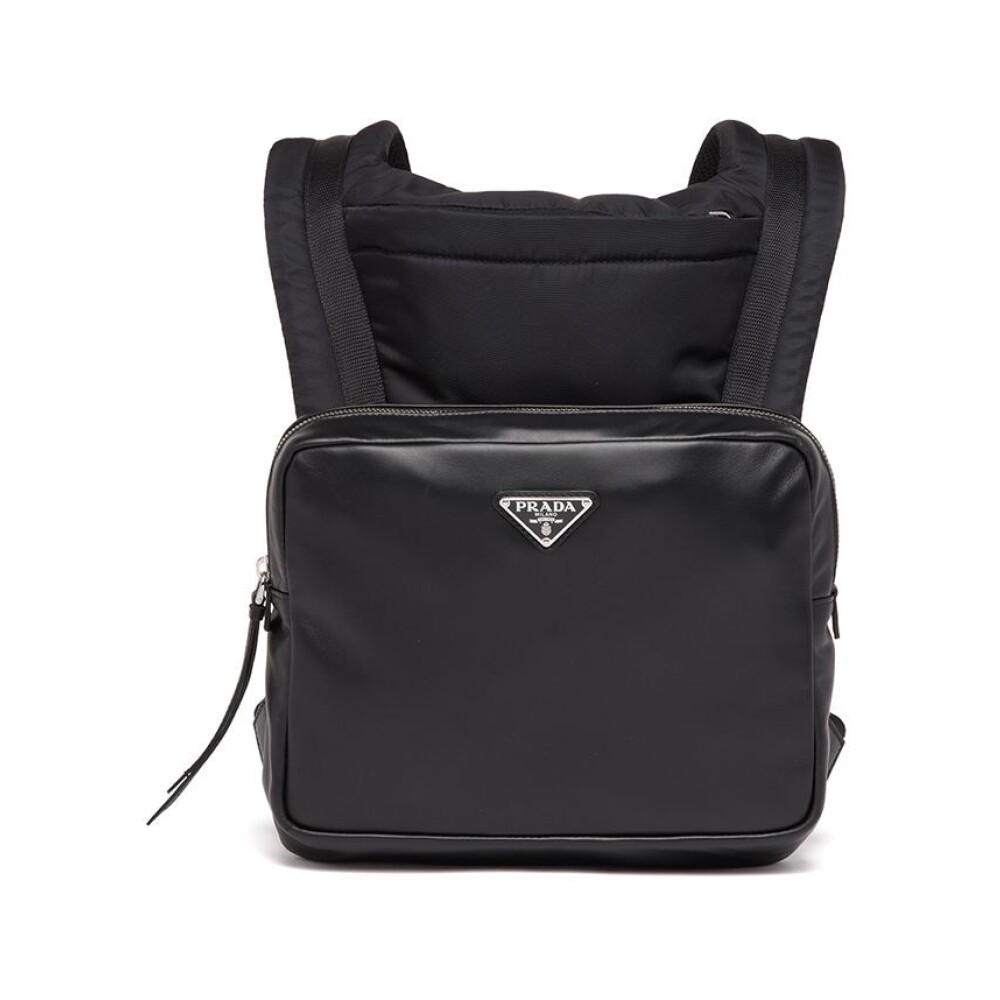 Prada discount leather backpack