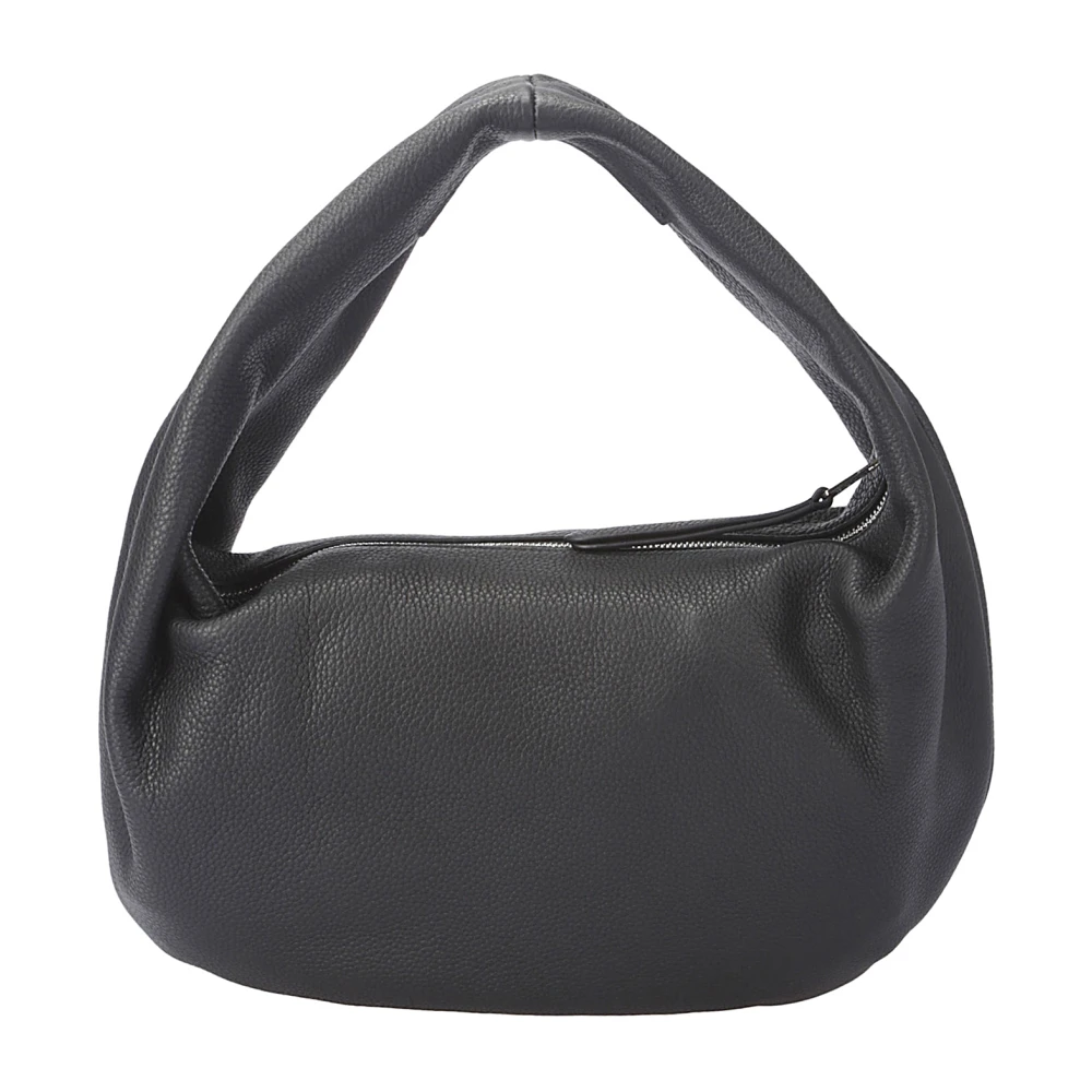 Khaite Tote tas van gestructureerd leer met rits Black Dames