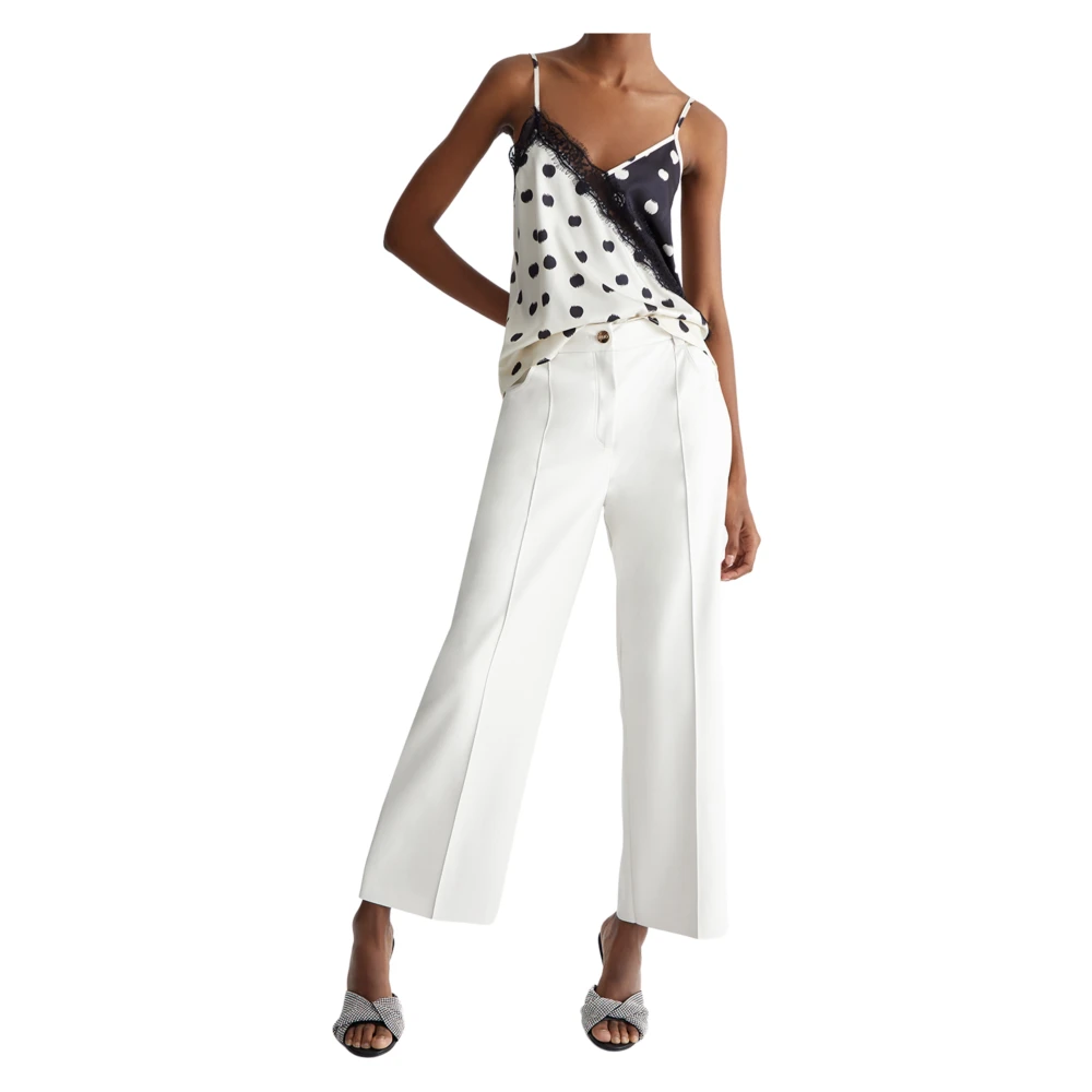 Liu Jo Crème Polkadot Top White Dames