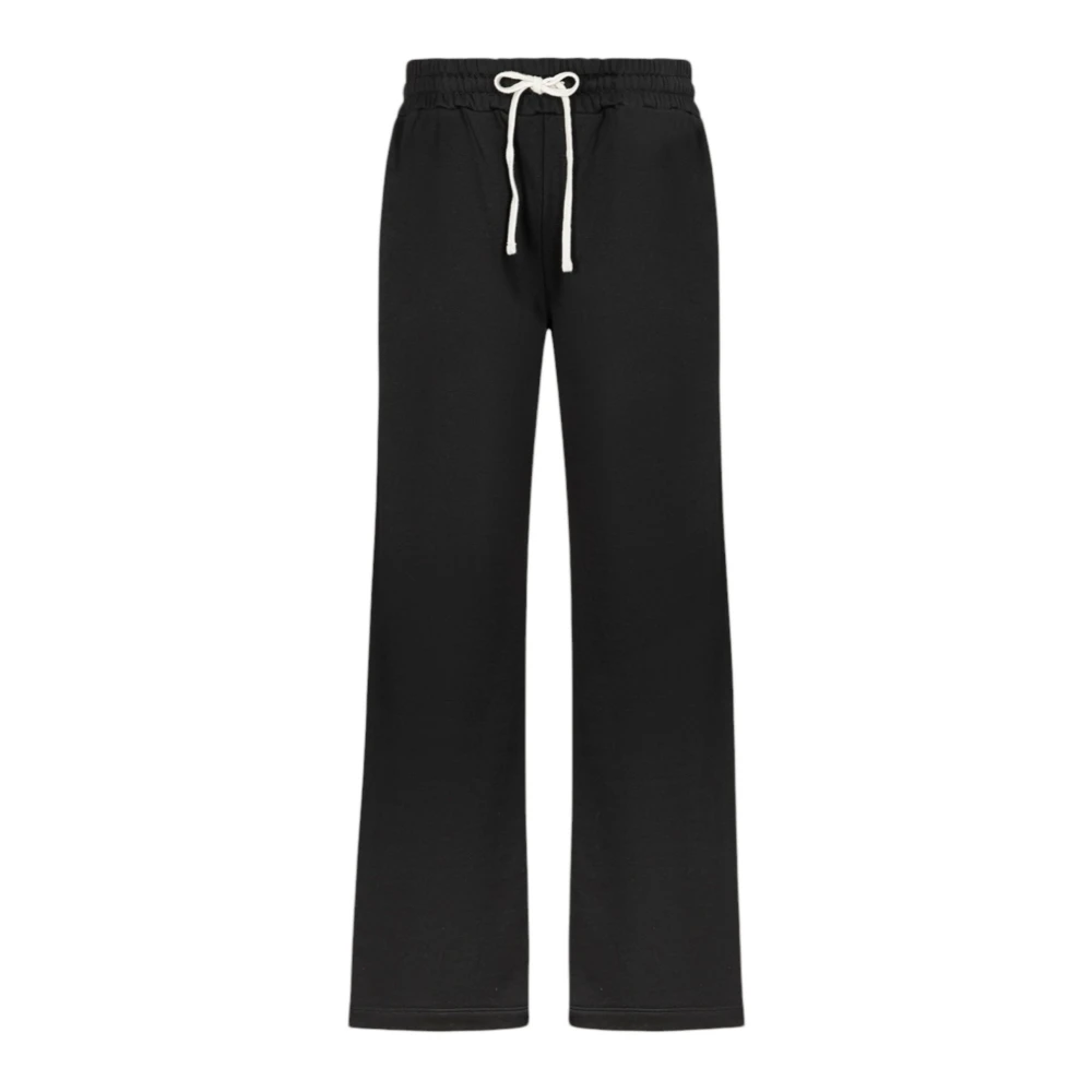 Gaëlle Paris Men's Black Sweatpants, L, Pantalone In Felpa Con Coulisse