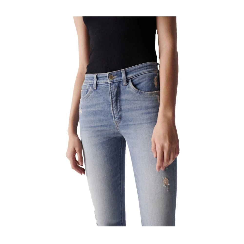 Salsa Slim Cropped Faith Jeans Blue Dames