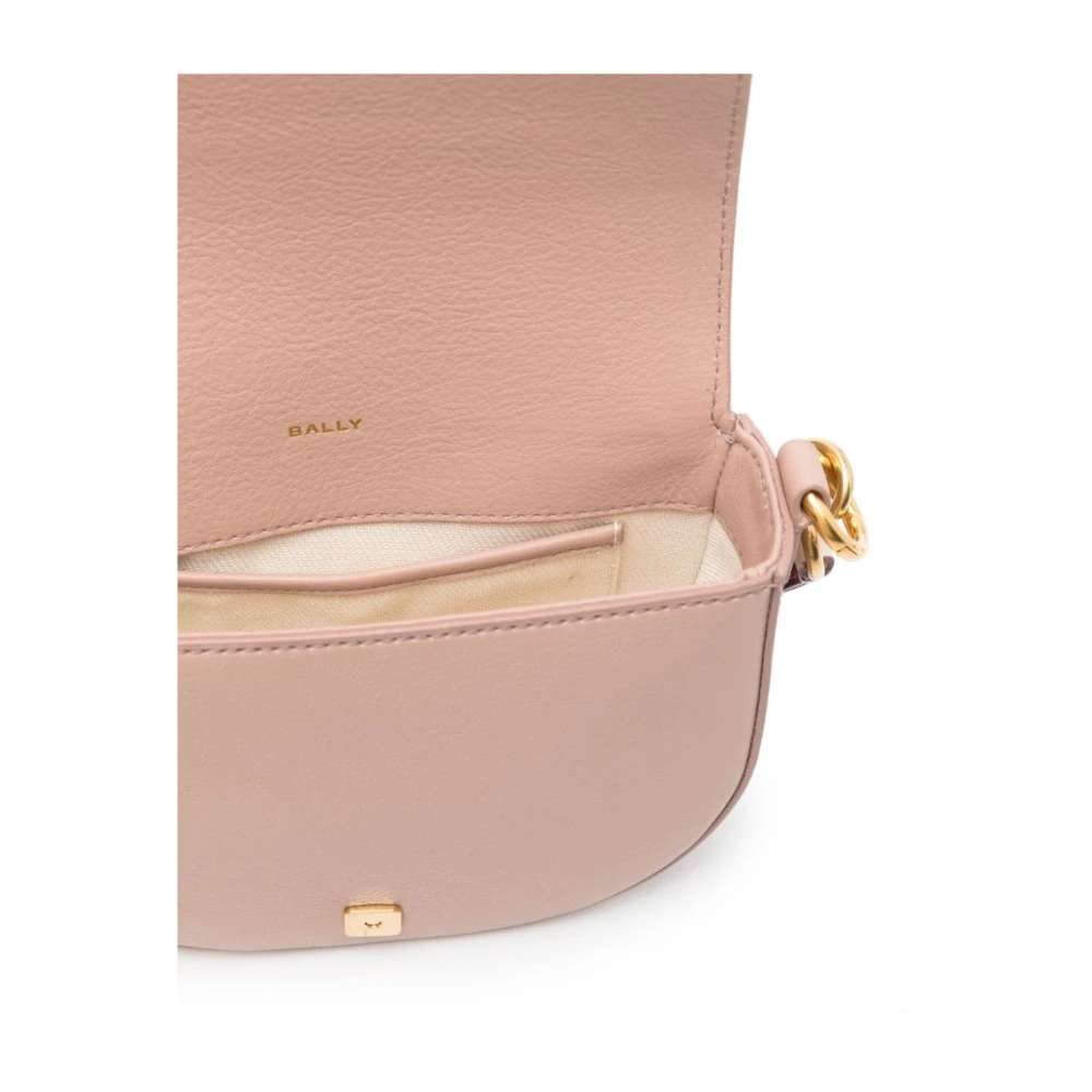 Bally Roze Kalfsleren Schoudertas Pink Dames