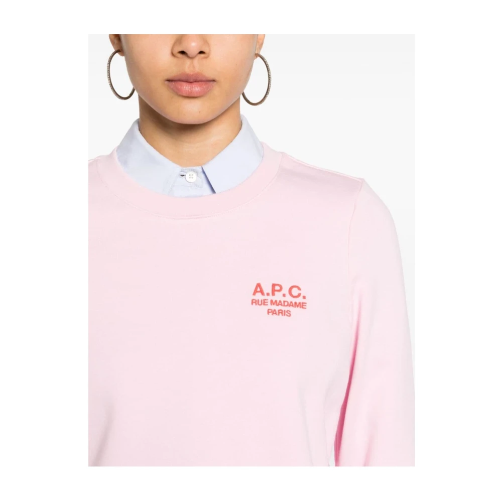 A.p.c. Skye Sweater Breisels Pink Dames