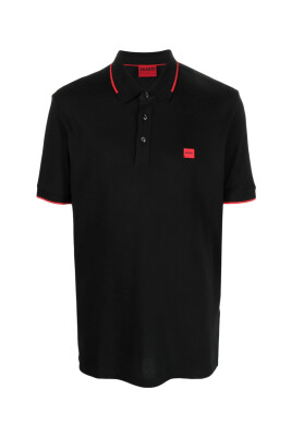 pull-polo-en-coton-noir-rose