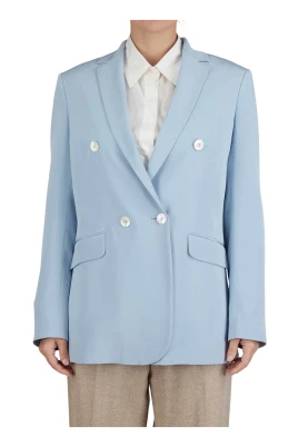 Double-breasted Silk Blazer